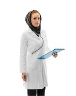 روپوش پزشکی زنانه مدل نگین پارچه ترگال کجراه