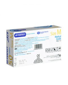 دستکش معاینه لاتکس بدون پودر 50 عددی سایز M شرکت حریر ایران