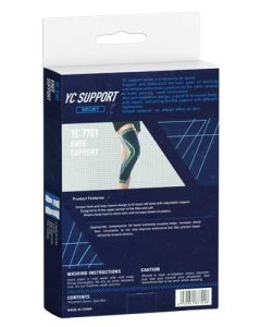 زانوبند الاستیک ورزشی بلند فری سایز کد 7701 برند YC