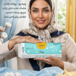 نوار بهداشتی پنبه ریز بالدار مشبک جذب خیلی زیاد و سریع مدل روزانه بسته 10 عددی