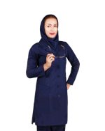 ست پزشکی زنانه سورمه ای پارچه ترگال