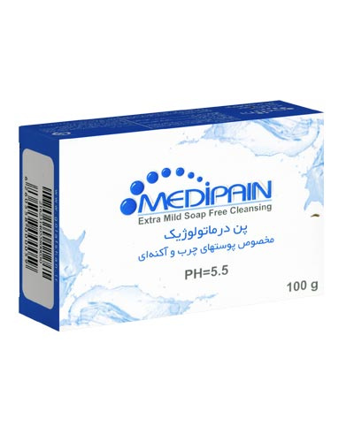 صابون پن درماتولوژیک پوست چرب و آکنه ای مدیپن 100 گرمی