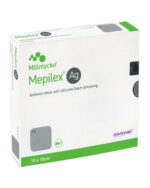 پانسمان فوم میپلکس نقره مونلیکه سایز 10 در 10 سانت Molnlycke foam dressing Ag