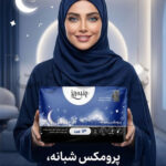 نوار بهداشتی بالدار پرومکس شبانه نازک پنبه ریز بسته 13 عددی